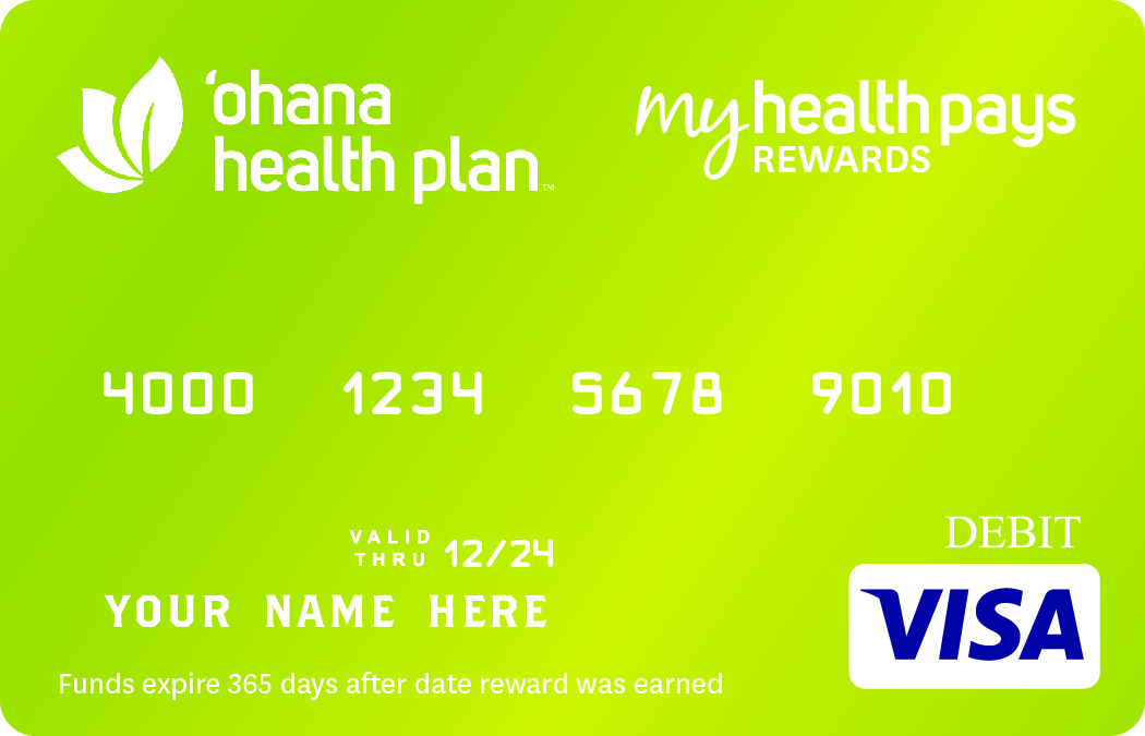 My Health Pays Rewards Card